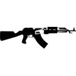 AK47 makineli tüfek vektörü