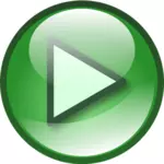 Зеленый аудио кнопку Векторная графика