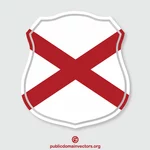 Alabama flagga heraldisk sköld