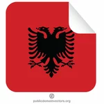 Adesivo de descascamento de bandeira albanesa