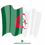Drapeau ondulant de l’Algérie