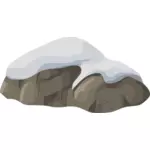 白雪覆盖的岩石