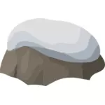 雪山の岩