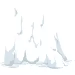 हिमपात खड्ड वेक्टर छवि