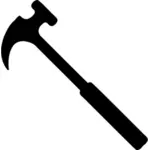 Immagine vettoriale della silhouette di un martello irti