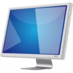 Серый LCD монитор векторное изображение