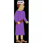 Vector image of royal king in sandals
