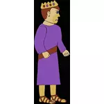 Wektor clipart króla niezadowolony