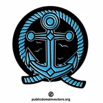 Логотип якоря с веревкой
