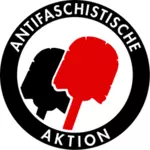 Antifascist فرشاة المرحاض علامة ناقلات مقطع الفن