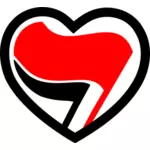 Amour antifa action vector image
