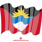 Antigua Barbuda mává vlajkou