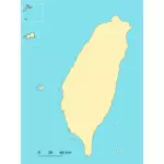 台湾地図ベクトル クリップ アート