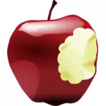 Apple med bit vektor image
