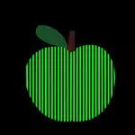 Grafica vettoriale di apple computerizzato a strisce