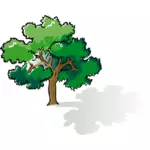 Vector renkli meşe ağacı küçük resmini