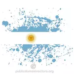 Vettore di bandiera argentina inchiostro splatter