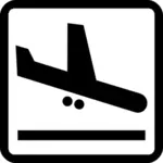 Ilustración de vector de pictograma de llegadas