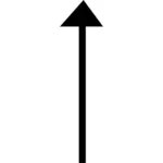 Ilustración de vector púrpura flecha hacia arriba