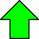 緑の上向き矢印