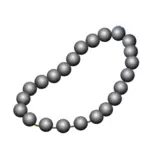 Collier gris perle