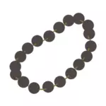 Collier de perles noir
