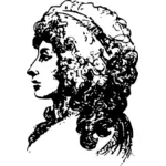 Charlotte von Stein potret vektor ilustrasi