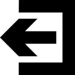 Logout vektor ikon
