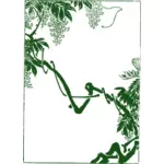 Green forest frame