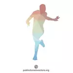 Silhouette eines Läufers