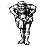 Řecký bůh Atlas vektorové ilustrace