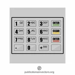 ATM maskin tangentbord