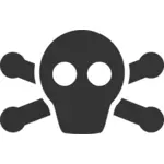 Violet pirate sign vector image