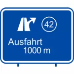 ドイツの高速道路出口