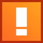 Oransje alert advarsel ikonet vector illustrasjon