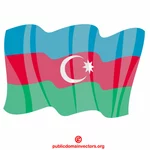 Bandiera dell'Azerbaigian che sventola