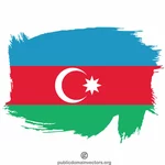 Azerbajdzjan flagga målade