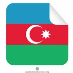 剥落贴纸阿塞拜疆国旗