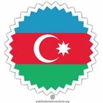阿塞拜疆国旗贴纸矢量
