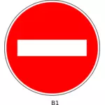 Hiçbir giriş trafik düzeni işareti vektör grafikleri