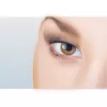 Vector de desen de femeie pe ochi cu extremă detaliu