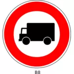 Keine LKW-Verkehr Reihenfolge Zeichen Vektor-illustration