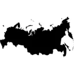 Mapa de contorno de vetor da Rússia.