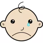 Ilustração de um bebê chorando
