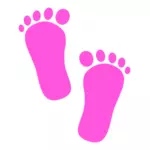 Baby flicka fotspår