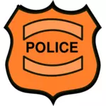 Polisen badge vektor ritning