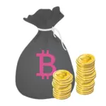 Tasche von Bitcoins Vektor-Bild
