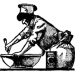 Vektorové ilustrace ženské Baker