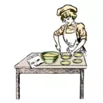 Tukang roti di warna