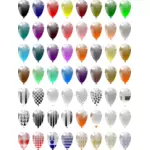 Vector illustraties van 49 verschillende baloons